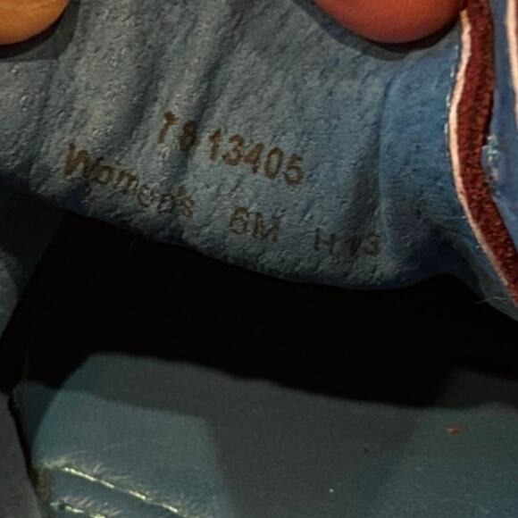 Johnston & Murphy maroon and teal lace-up suede oxfords size 6 - Picture 3 of 8